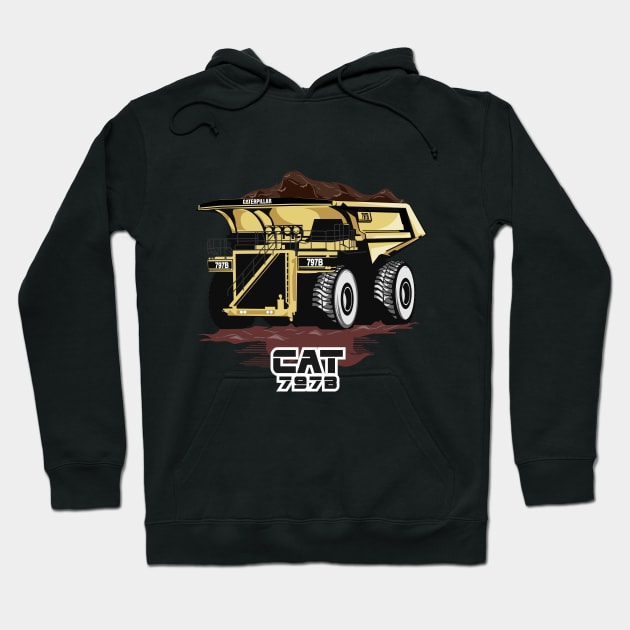 Caterpillar 797B Hoodie by damnoverload